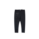 BLACK ZIPPER POCKET TROUSER WITH KNOT