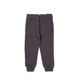 DARK ASH GRAY THERMAL FABRIC TROUSER WITH KNOT