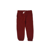 MAROON DOUBLE POCKET THERMAL FABRIC TROUSER WITH KNOT