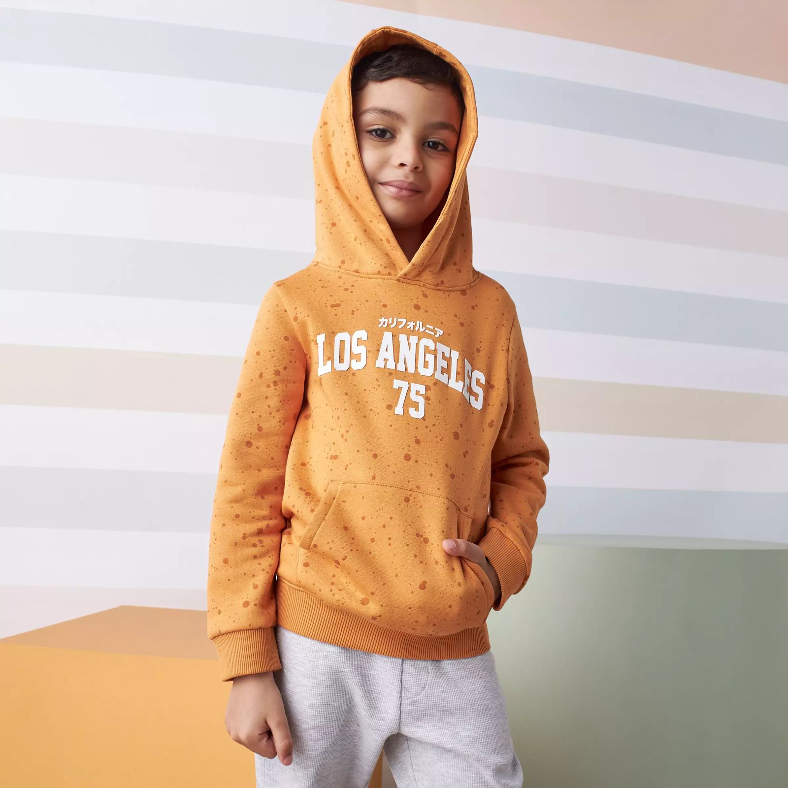 Orange los angeles hoodie sale