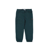 DARK SEA GREEN THERMAL FABRIC TROUSER WITH KNOT