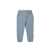 HAZY BLUE THERMAL FABRIC TROUSER WITH KNOT