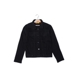 BLACK DOUBLE POCKET DENIM JACKET