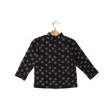 BLACK FULL SLEEVES PRINTED T-SHIRT FOR GIRLS