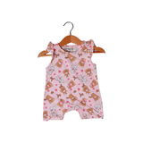 BABY PINK BEAR PRINTED SLEEVELESS BABY ROMPER