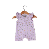 LIGHT PURPLE RABBIT PRINTED ROMPER FOR GIRLS