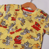 YELLOW TOM & JERRY PRINTED T-SHIRT FOR BOYS