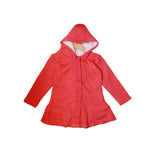 RED PLAIN ZIPPER HOODIE FOR GIRLS - MINOR DEFECTION