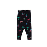 BLACK PALM TREE PRINTED TROUSER FOR GIRLS