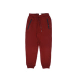 MAROON ELASTIC WAIST TROUSER WITH DOUBLE POCKET