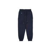 NAVY BLUE ELASTIC WAIST TROUSER WITH DOUBLE POCKET