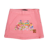 BABY PINK FLORAL EMBROIDERED DOUBLE POCKETSKIRT