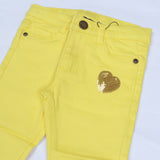 YELLOW HEART TWILL PANTS FOR GIRLS