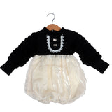 BLACK FULL SLEEVES FRILL TOP FOR GIRLS