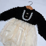 BLACK FULL SLEEVES FRILL TOP FOR GIRLS