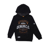 BLACK FRENCH DENIM BOYS HOODIE