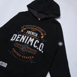 BLACK FRENCH DENIM BOYS HOODIE