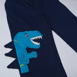 NAVY BLUE DINO PRINTED TROUSER FOR BOYS