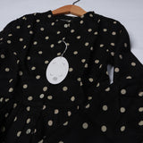 BLACK POLKA DOTS PRINTED GIRLS SUIT