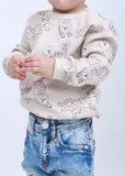 BEIGE TIGER PRINTED SWAETSHIRT FOR KIDS