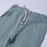 HAZY BLUE THERMAL FABRIC TROUSER WITH KNOT