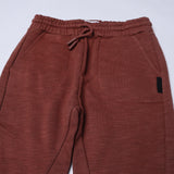 MAROON THERMAL FABRIC TROUSER WITH KNOT