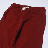 MAROON DOUBLE POCKET THERMAL FABRIC TROUSER WITH KNOT