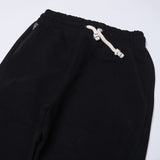 BLACK ZIPPER POCKET THERMAL FABRIC TROUSER WITH KNOT