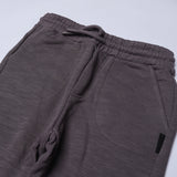 DARK ASH GRAY THERMAL FABRIC TROUSER WITH KNOT