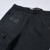 BLACK ZIPPER POCKET TROUSER WITH KNOT